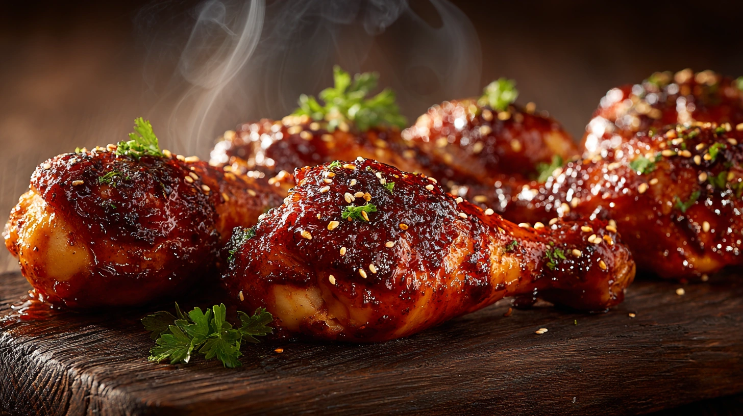 How to make BBQ chicken legs in oven - juicy caramelized drumsticks